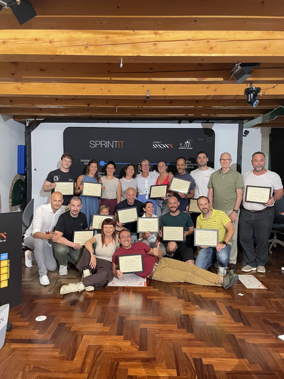 I diplomati dell’Executive Master Sprintit con i loro attestati