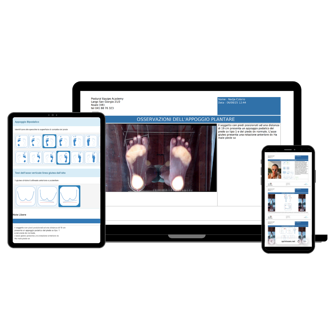 SprintWARE su computer e tablet: valutazione posturale e report